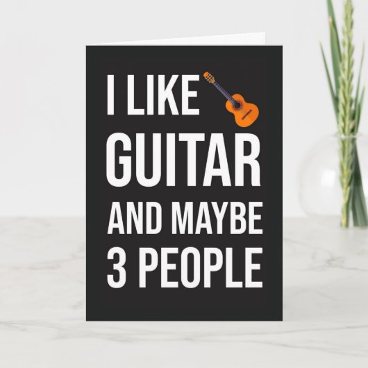 面白いギタリストのカード　ギター奏者・愛好家のためのユーモア カード (正面)