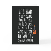 面白いギタープレーヤーカード 女性ギタリストのための