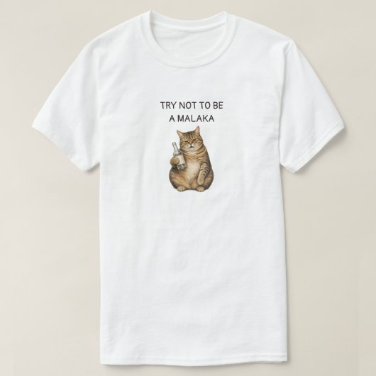 面白いギリシャの猫 Tシャツ (デザイン正面)