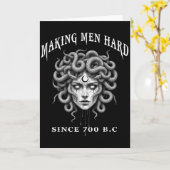 面白いギリシャ神話 メデューサ 男性を硬くさせる 700 B.C.から カード (黄色い花)