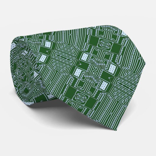 面白いギークなコンピュータ回路基板パターン ネクタイ (ロール)