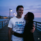 面白いクジラのダジャレ "Oh Whale" 水曜日デザイン Tシャツ
