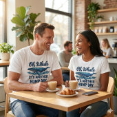 面白いクジラのダジャレ "Oh Whale" 水曜日デザイン Tシャツ