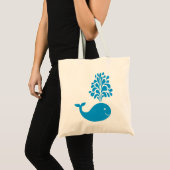 面白いクジラ トートバッグ (正面(商品))