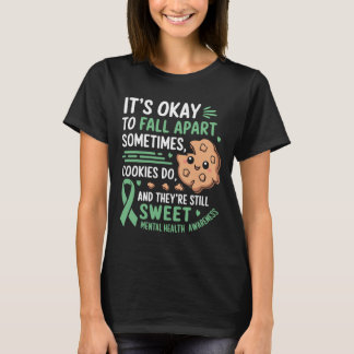 面白いクッキーのメンタルヘルス啓発 Tシャツ