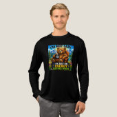 面白いクマのサルカスティックデザイン トライブレンドTシャツ (正面全体)