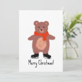 面白いクマのスケート 招待状 (スタンド正面)