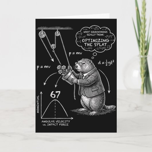 面白いクマの日67のミーム クマが本当に思っていること カード (正面)
