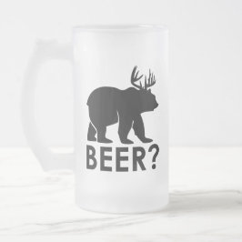 面白いクマシカビール フロストグラスビールジョッキ