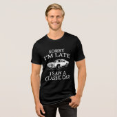 面白いクラシックカーの名言 トライブレンドTシャツ (正面全面)