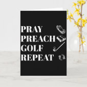 面白いクリスチャンの祈り説教ゴルフ繰り返し牧師ミン カード (黄色い花)