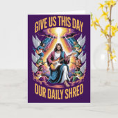 面白いクリスチャンギター音楽の誕生日 カード (黄色い花)