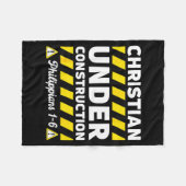 面白いクリスチャン工事中 フィリピ人 1-6 S フリースブランケット (正面(横))