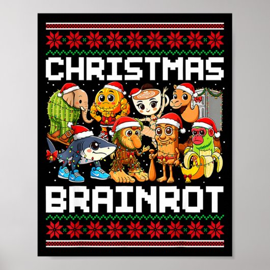 面白いクリスマスのイタリア人の脳の腐敗イタリア人のブレインロット ポスター (正面)