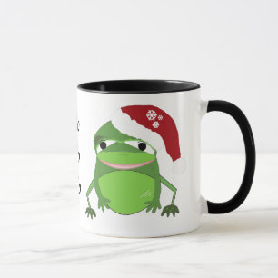 面白いクリスマスのカエル文句 マグカップ