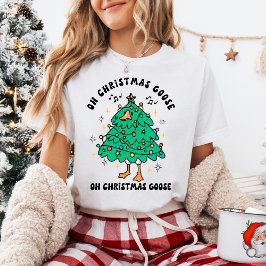面白いクリスマスのガチョウ - ああ、クリスマスのガチョウ Tシャツ
