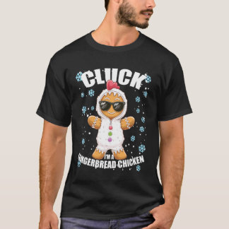 面白いクリスマスのジンジャーブレッドチキン Tシャツ
