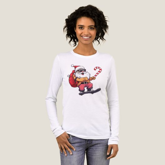 面白いクリスマスのストリートウェア トライブレンドTシャツ (正面全体)