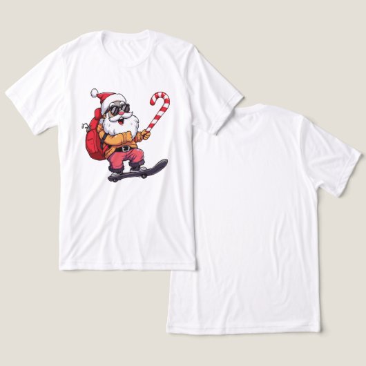 面白いクリスマスのストリートウェア トライブレンドＴシャツ (デザイン正面&裏面)