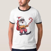 面白いクリスマスのストリートウェア Tシャツ (正面)