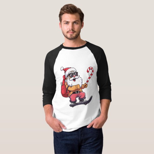 面白いクリスマスのストリートウェア Tシャツ (正面フル)
