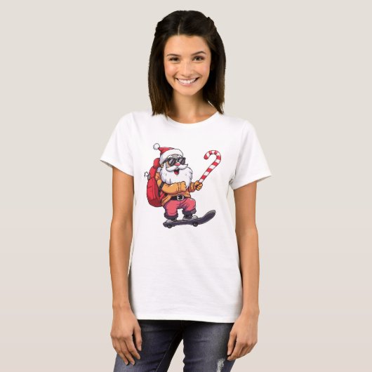 面白いクリスマスのストリートウェア Tシャツ (正面フル)