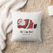  面白いクリスマスのスローピローサンタ可愛い クッション (ブランケット)