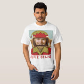面白いクリスマスのセルフィー Tシャツ (正面フル)