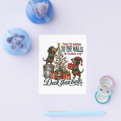 面白いクリスマスのダックスフント チラシ (シングル)