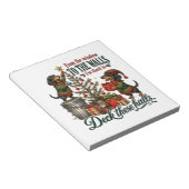 面白いクリスマスのダックスフント ノートパッド (アングル)
