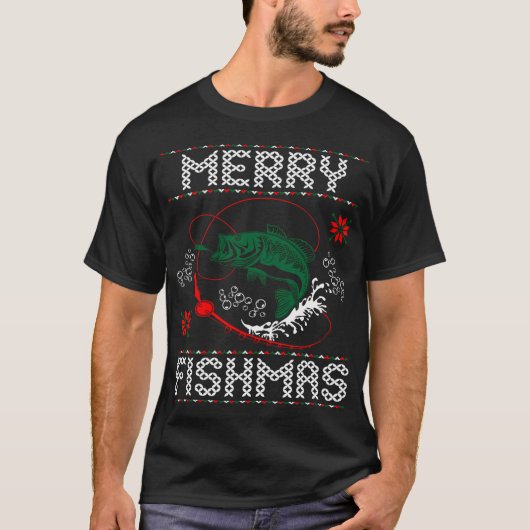 面白いクリスマスのパジャマシャツ Tシャツ (正面)