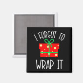 面白いクリスマスの妊娠発表を忘れた マグネット (正面/裏面)