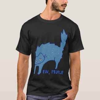 面白いクリスマスの猫、うんざりな人、猫好きのためのTシャツ Tシャツ