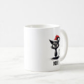 面白いクリスマスの猫 コーヒーマグカップ (正面右)
