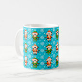 面白いクリスマスの猿 コーヒーマグカップ (正面左)
