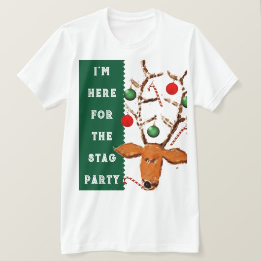 面白いクリスマスの男性 Tシャツ (デザイン正面)