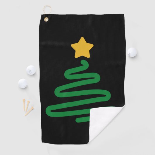 面白いクリスマスツリー ゴルフタオル (インサイチュ)