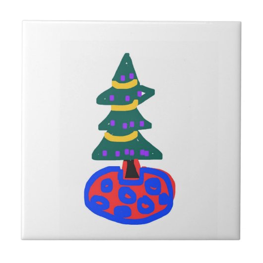 面白いクリスマスツリー タイル (正面)