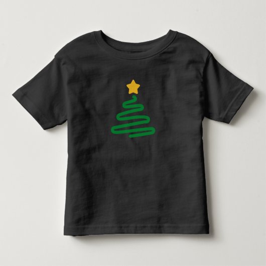 面白いクリスマスツリー トドラーTシャツ (正面)