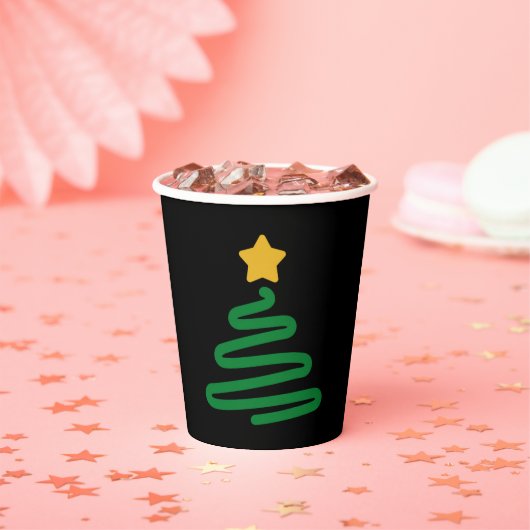 面白いクリスマスツリー 紙コップ (インサイチュ)