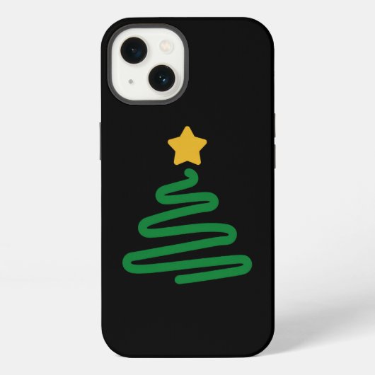 面白いクリスマスツリー iPhoneケース (裏面)
