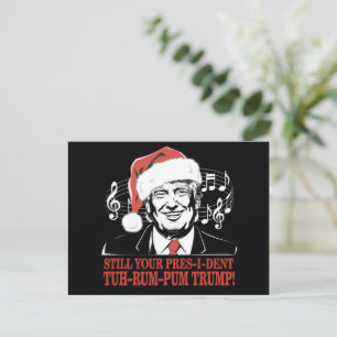 面白いクリスマストランプ大統領パジャマ醜いXmas シーズンポストカード