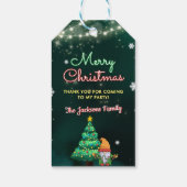 面白いクリスマスネオン看板パーティー ギフトタグ (裏面)