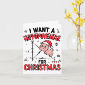 面白いクリスマスヒプタムス数学教師ギフト ダサいスウェ カード (黄色い花)