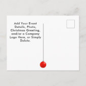 面白いクリスマスホリデースポーツ インビテーションポストカード (裏面)