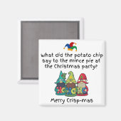 面白いクリスマスミンスパイジョーク マグネット (正面/裏面)