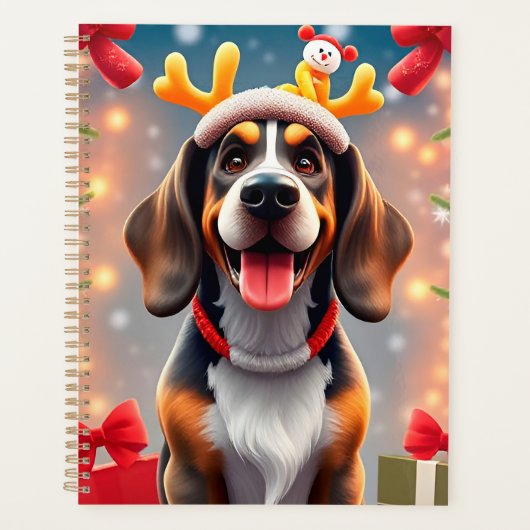 🎁面白いクリスマス犬プランナー ホリデーギフト✨ プランナー手帳 (正面)