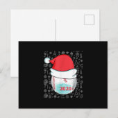 面白いクリスマス2020野球サンタ帽 シーズンポストカード (正面/裏面)