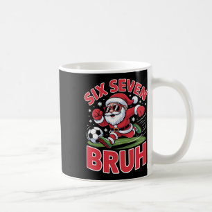 面白いクリスマス67ミームブラフサッカーサンタXmasパジャマ コーヒーマグカップ