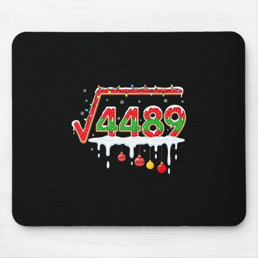 面白いクリスマス67ミーム平方根4489スラングマット マウスパッド (正面)